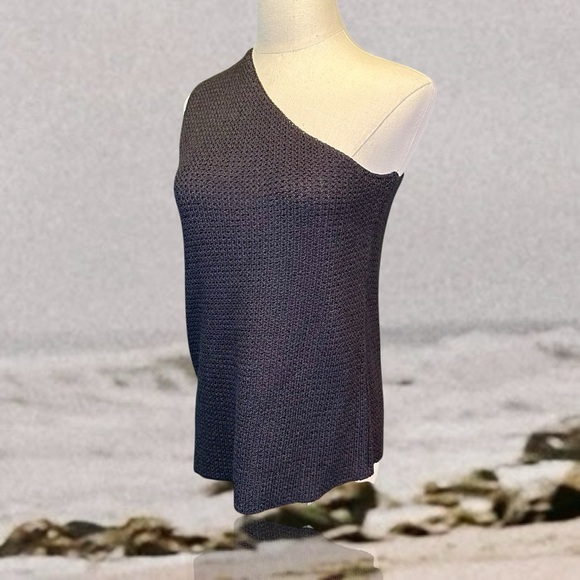 NWOT Free People FP Beach ‘Condado’ One-Shoulder Sweater Top in Charcoal Gray S - Picture 5 of 13